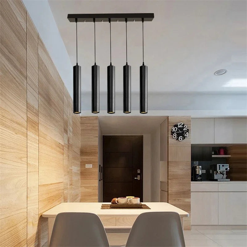 suspension moderne cylindrique pour décoration intérieure nordique - vue 5 sur 12