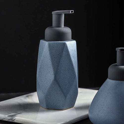 bouteille céramique distributeur savon liquide et gel douche - vue 5 sur 18