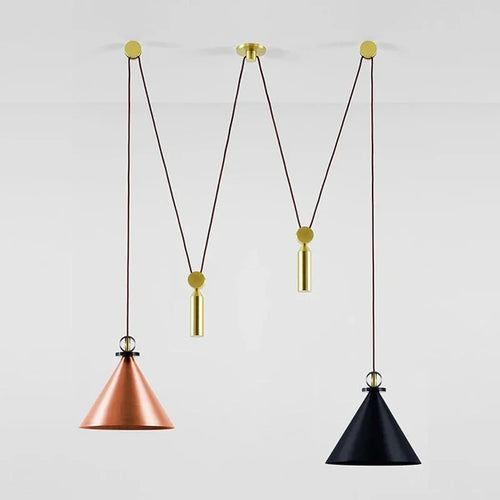 suspension en métal réglable design pour éclairage intérieur décoratif - vue 20 sur 25
