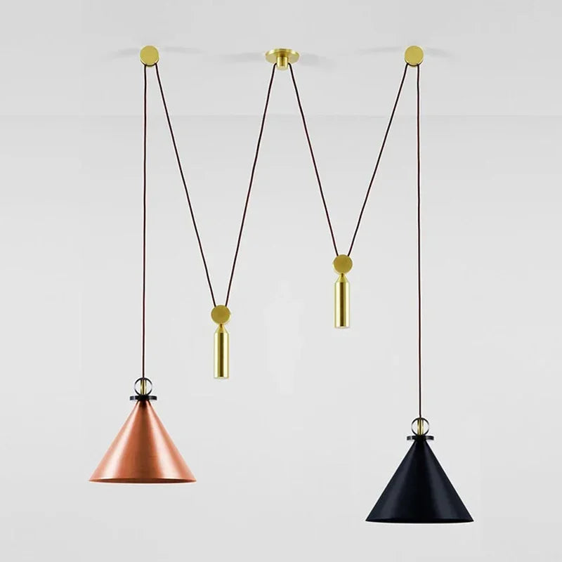suspension en métal réglable design pour éclairage intérieur décoratif - vue 19 sur 25