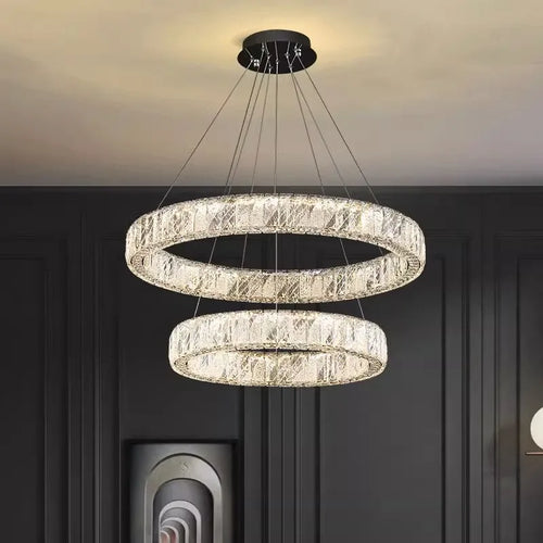 Lustre design cristal nordique pour salle à manger éclairage intérieur - vue 4 sur 9