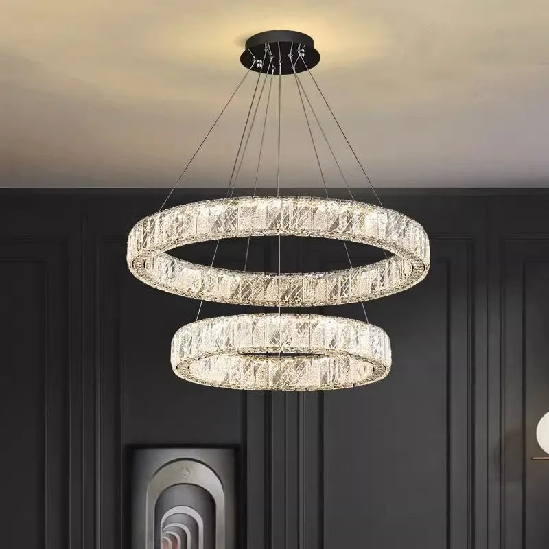 Lustre design cristal nordique pour salle à manger éclairage intérieur - vue 3 sur 9