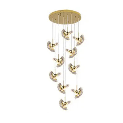 suspension à led pour escalier design créatif et rotatif - vue 11 sur 16