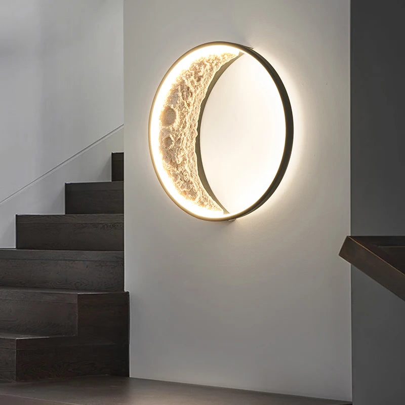 applique murale art créatif croissant lune décoratif moderne - vue 5 sur 9