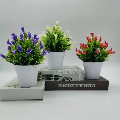 plante artificielle bonsaï fleur en pot décoration intérieure et extérieure - vue 3 sur 13
