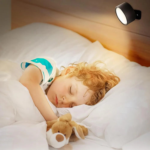applique murale led rechargeable avec télécommande tactile rotative à 360° - vue 6 sur 7