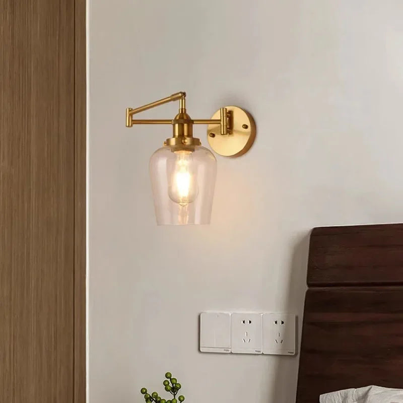 applique murale moderne en verre design ajustable pour intérieur et extérieur - vue 2 sur 12