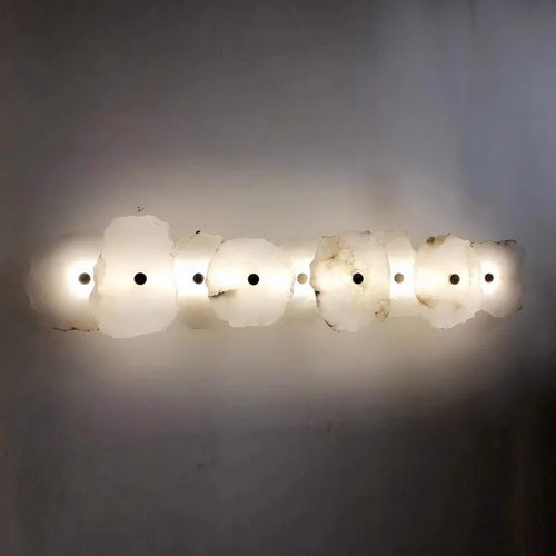 applique murale moderne en laiton et marbre naturel design luxe - vue 7 sur 12
