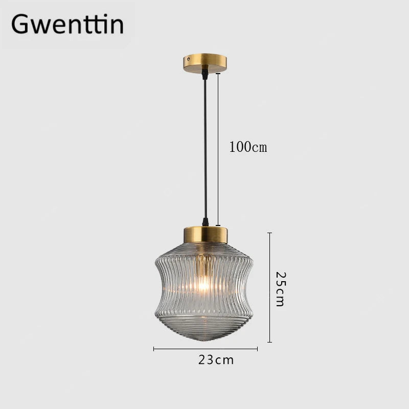 suspension en verre teinté pour décoration intérieure moderne