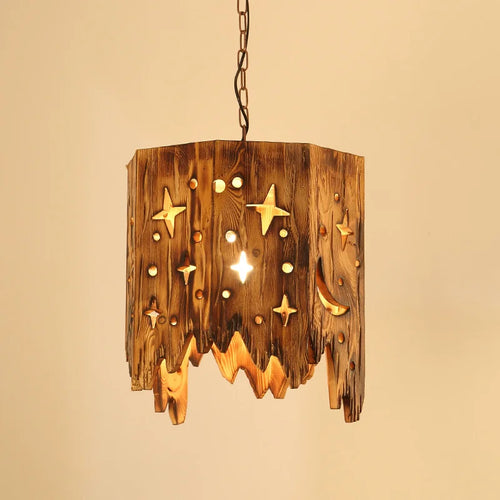 suspension en bois style industriel rétro pour l'intérieur - vue 3 sur 7