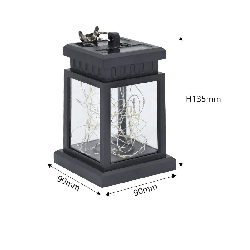 lampe solaire led étanche lanterne rétro pour jardin et cour - vue 11 sur 11