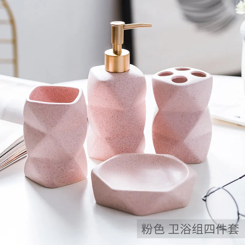 ensemble de céramique nordique pour salle de bain cadeau décoratif - vue 11 sur 15