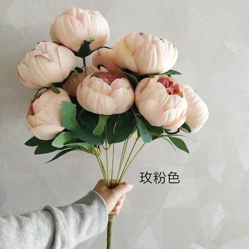 bouquets de pivoines artificielles pour décoration intérieure élégante - vue 8 sur 14