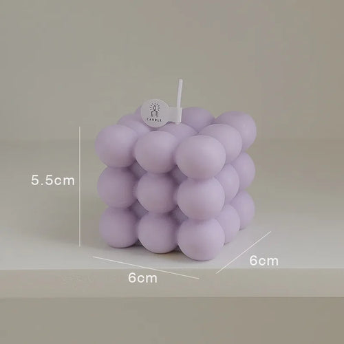 bougie cube parfumée à bulles en cire de soja artisanale - vue 14 sur 14