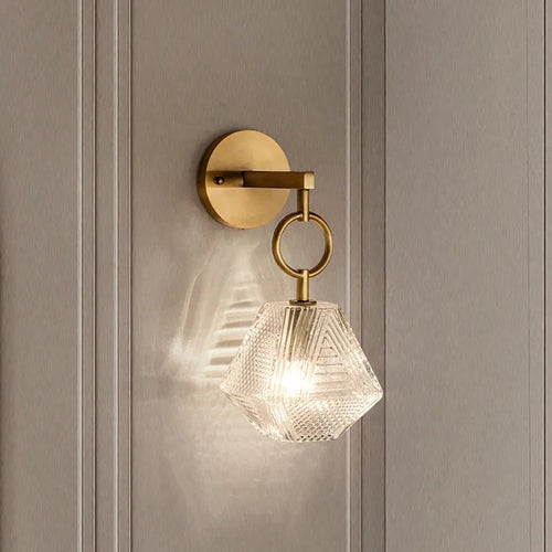 applique murale en verre style nordique américain led vintage edison - vue 4 sur 7