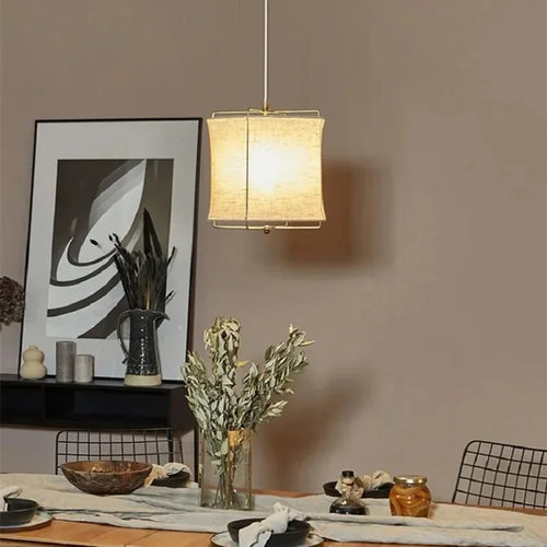 suspension en coton et lin style wabi sabi fait main pour restaurants et hôtels - vue 6 sur 14