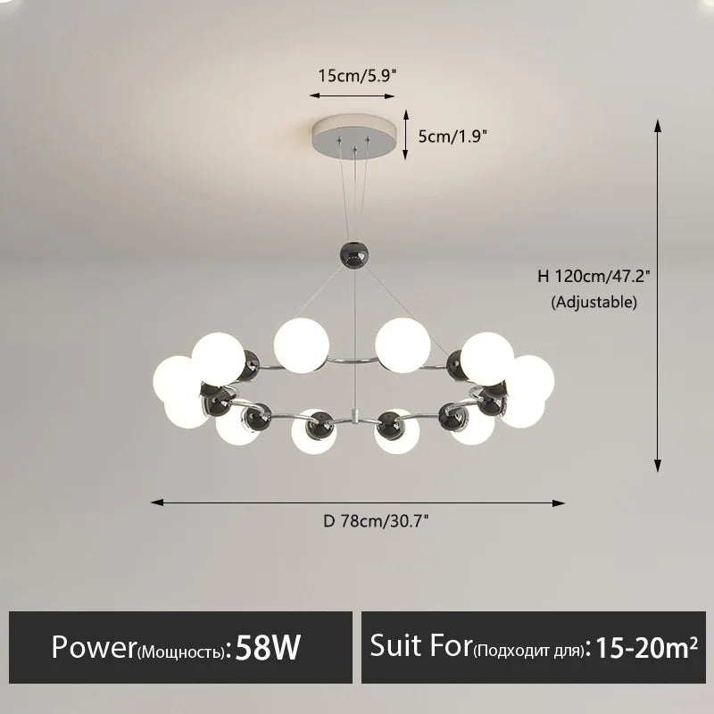 lustre suspendu éclairage décoratif moderne pour la maison - vue 15 sur 21