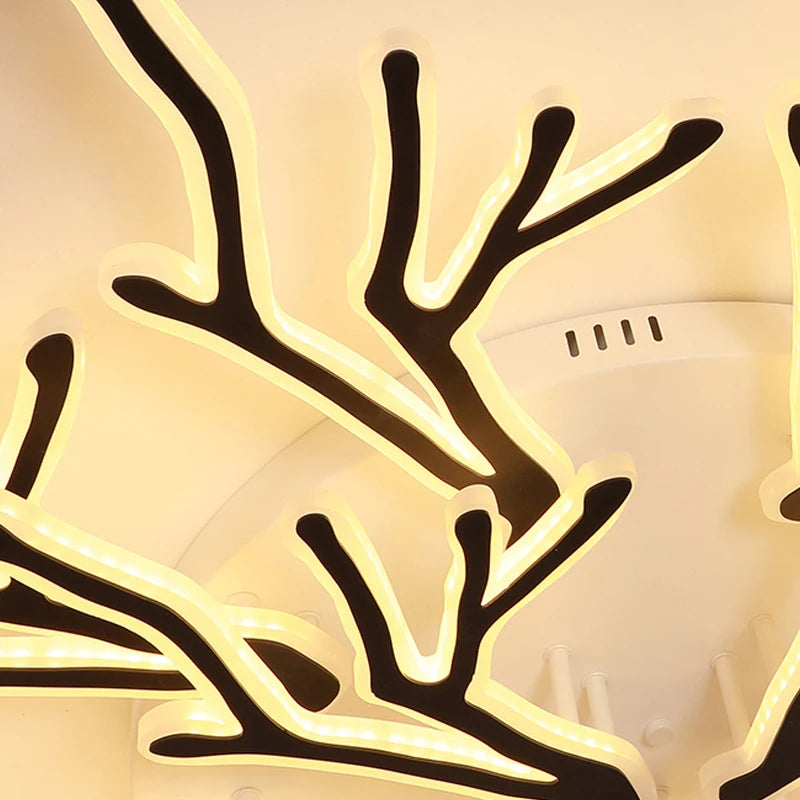 lustre créatif en forme de branche moderne en fer pour décoration intérieure - vue 5 sur 16