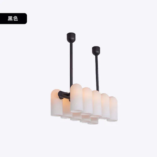 lustre led en verre style art déco éclairage moderne suspendu - vue 8 sur 13