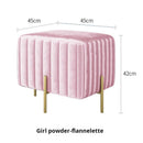 banc en velours nordique créatif multifonction pour le salon et la chambre