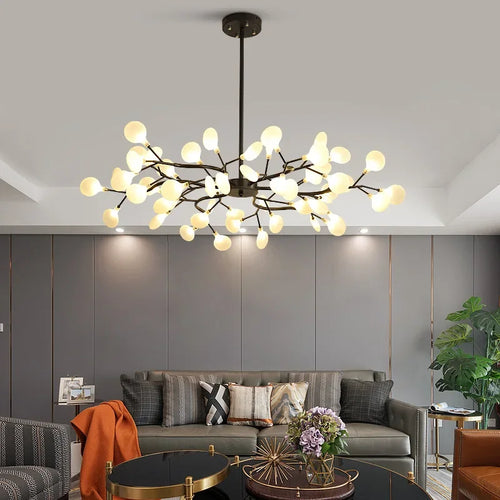 2024 Modern Pendant lights Gold Black tree branch Chandeliers room decor Bedroom Dining Living Room Luster Lamp Home Decoration - vue 3 sur 9