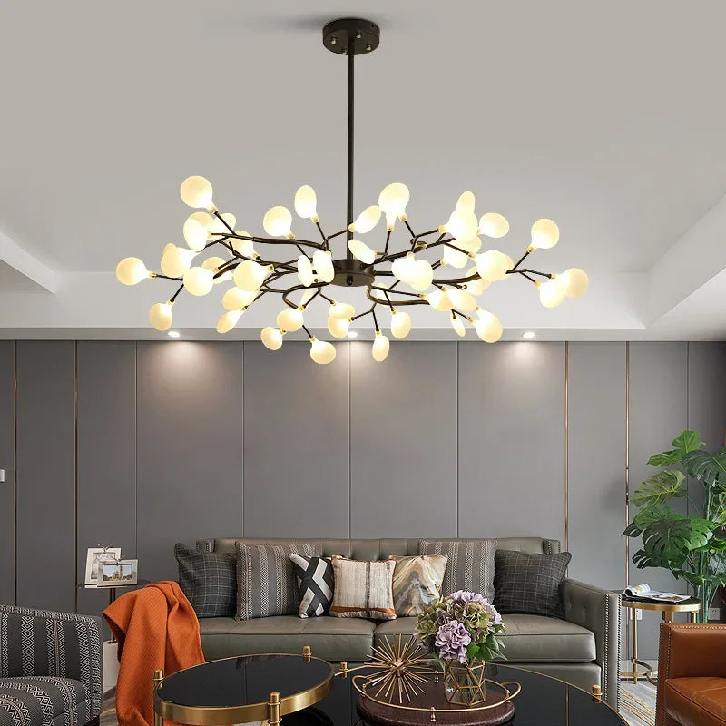 2024 Modern Pendant lights Gold Black tree branch Chandeliers room decor Bedroom Dining Living Room Luster Lamp Home Decoration - vue 2 sur 9