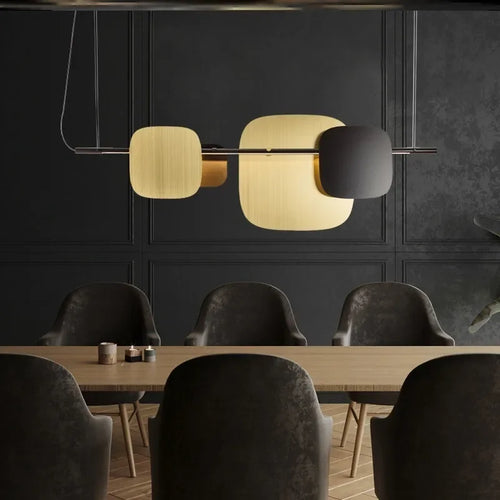 suspension nordiques grain de bois luminaire décoratif intérieur - vue 4 sur 7
