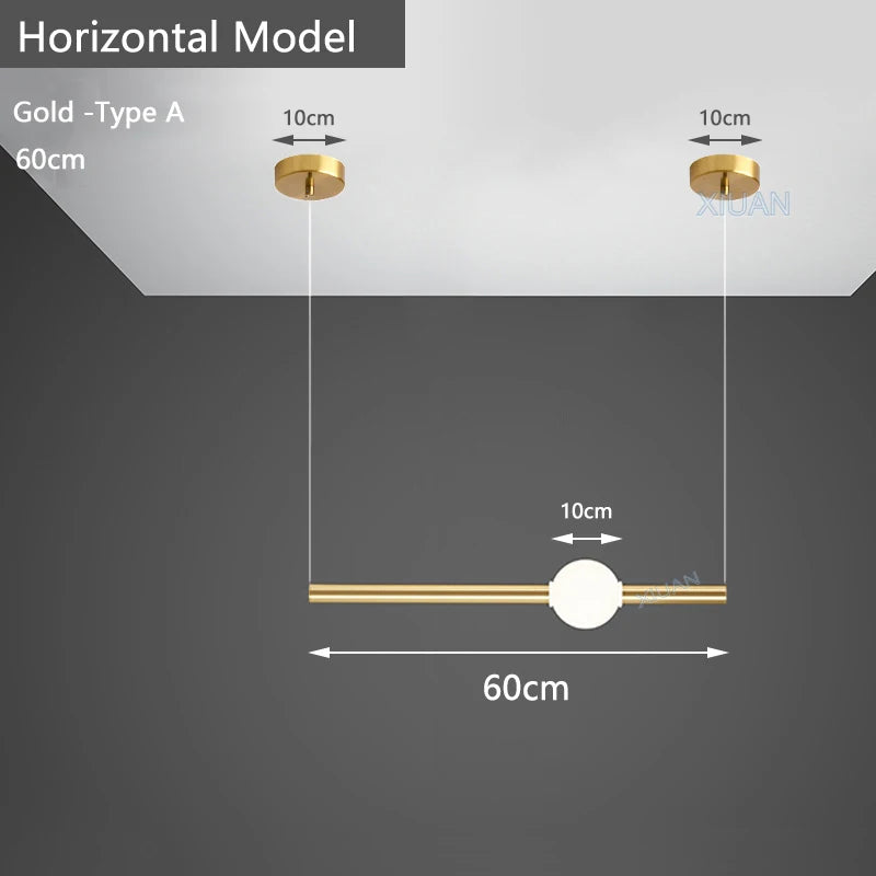 suspension horizontales modernes pour table à manger - vue 21 sur 22