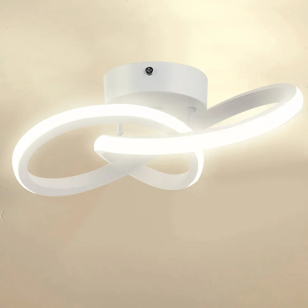 Plafonnier en métal lustre moderne haute luminosité porche lampe d'entrée lampe de plafond à économie d'énergie pour salon chambre - vue 14 sur 24