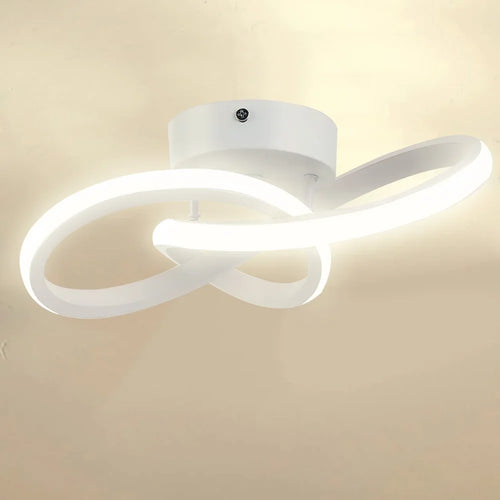 Plafonnier en métal lustre moderne haute luminosité porche lampe d'entrée lampe de plafond à économie d'énergie pour salon chambre - vue 15 sur 24