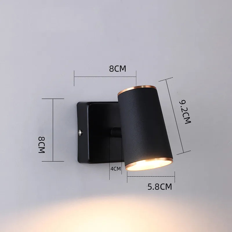 applique murale led moderne rotative pour décoration intérieure - vue 10 sur 20