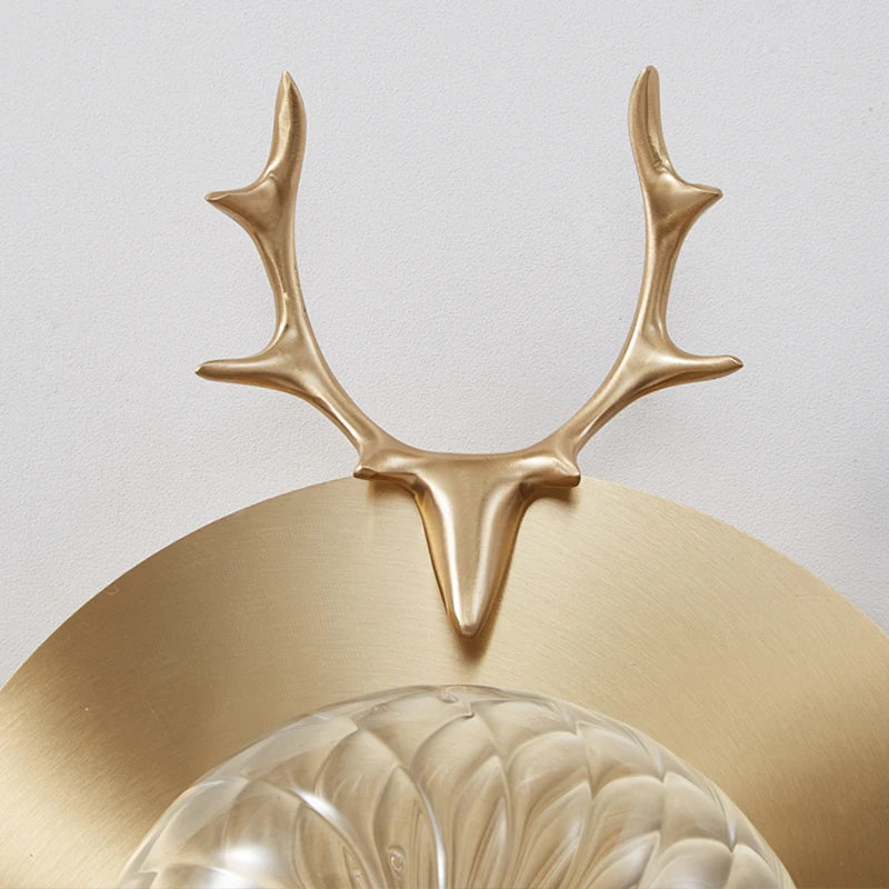 applique murale en cuivre tête de cerf créative et personnalisée - vue 5 sur 7