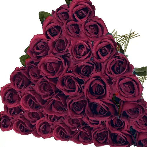 lot de 50 roses artificielles en soie pour décoration et événements festifs - vue 11 sur 24