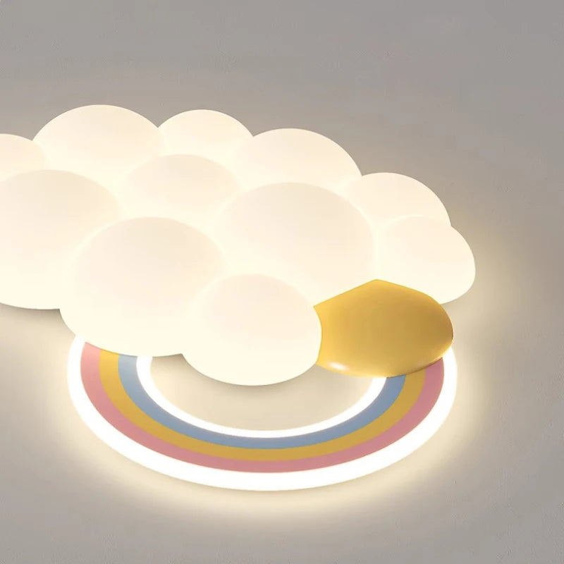 plafonnier led nuage arc-en-ciel pour chambre enfant - vue 6 sur 10
