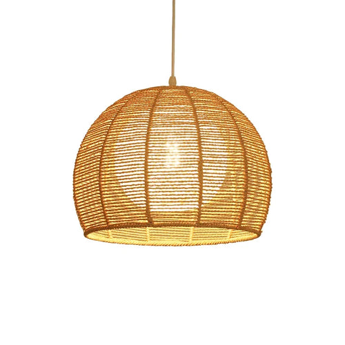 Hand-woven hemp rope chandelier stylish simple bedroom lamp balcony restaurant teahouse homestay decoration chandelier - vue 2 sur 11