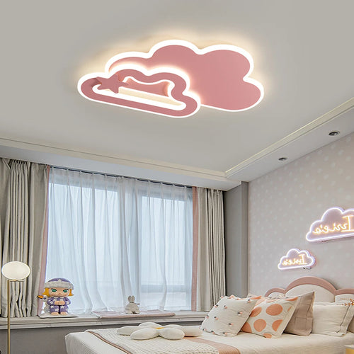 lampe led créative pour chambre d'enfant motif avion et nuages - vue 4 sur 11