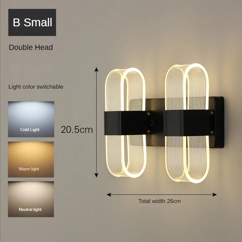 applique murale moderne en acrylique pour décoration intérieure à led - vue 8 sur 21