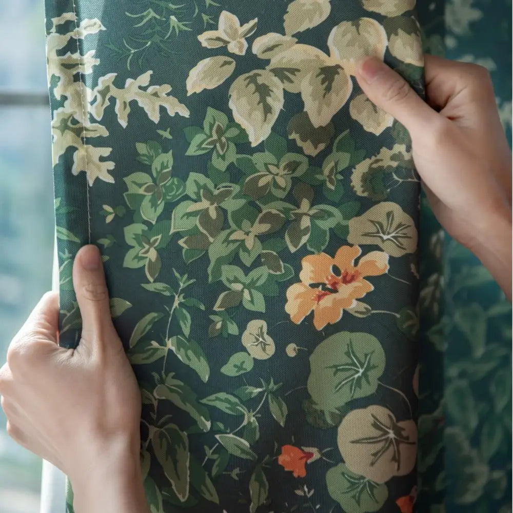 Rideau moderne translucide motif feuilles pour salon chambre - vue 5 sur 8