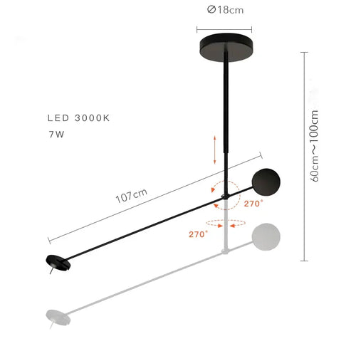 lustre led design nordique pour tables basses de restaurant - vue 12 sur 14