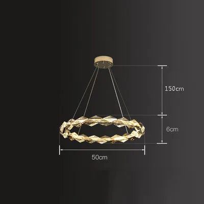 lustre moderne en cristal pour ambiance élégante et minimaliste - vue 17 sur 19