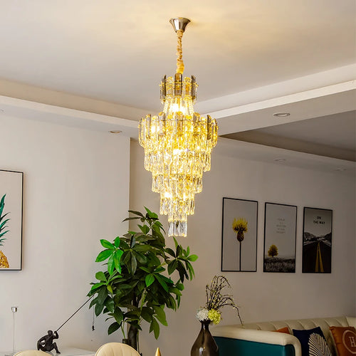 lustre en cristal design contemporain pour intérieur élégant - vue 6 sur 11