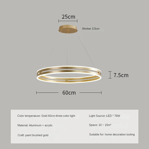 lustre circulaire moderne pour décoration intérieure créative et élégante - vue 16 sur 15