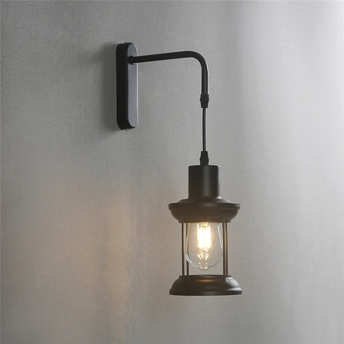 applique murale d'art nordique en fer led rétro pour bar café restaurant - vue 2 sur 7