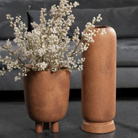 vase géométrique en céramique pour décoration florale artisanale