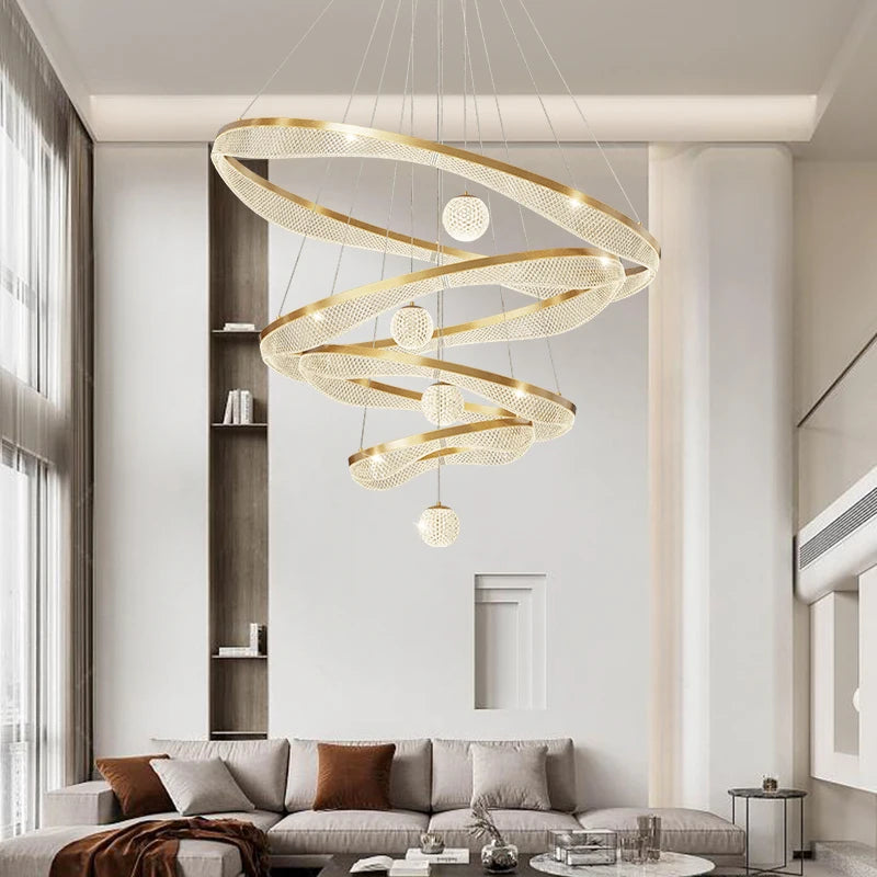 suspension moderne à led pour éclairage intérieur élégant - vue 3 sur 22
