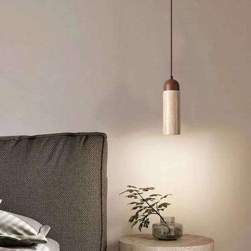 suspension en bois et pierre naturelle pour intérieur décoratif - vue 5 sur 11