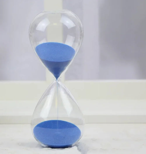 minuterie sablier aimanté 45 minutes artisanat horloge soufflée à la main - vue 6 sur 6