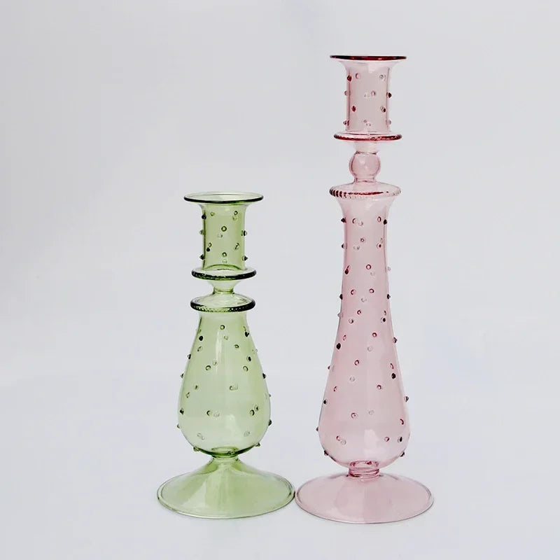 bougeoir en verre pour décoration de mariage et centre de table - vue 4 sur 11