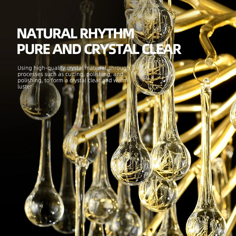 lustre suspendu en cristal design pour intérieur élégant - vue 4 sur 12