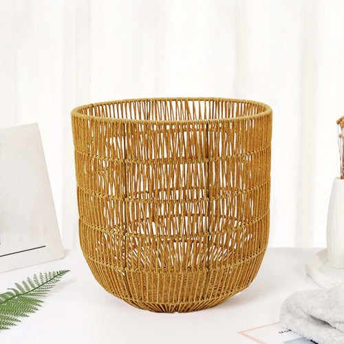 panier tissé imitation rotin pour jouets et linge - vue 8 sur 10